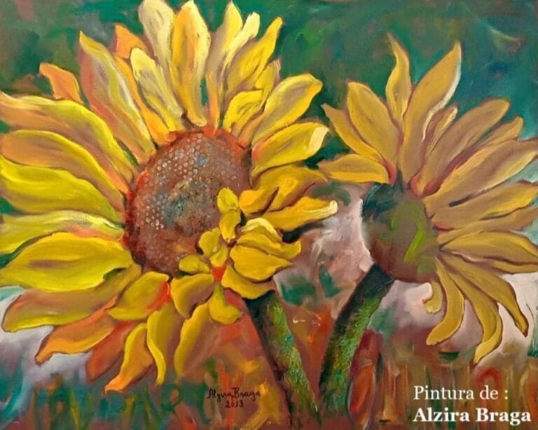 Pintura de Alzira Braga, Ilustração do XV Encontro Nacional de Voluntariado em Saúde (FNVS), 25 de Outubro 2025, Maia